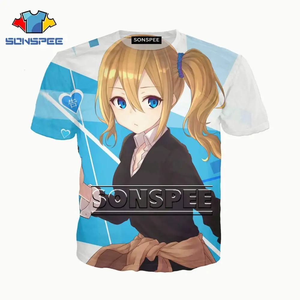 SONSPEE Kaguya sama Love Is War 3D принт мужская и женская одежда футболка унисекс лидер продаж