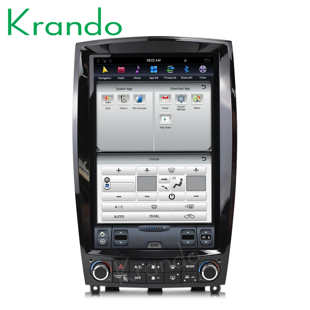 Krando Android 9 0 4G RAM 12 1 &quotTesla вертикальный автомобильный радиоприемник плеер для Infiniti