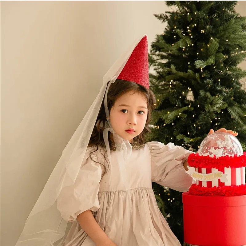 INS блестящие войлока на день рождения детский головной убор кепка бейсболка для