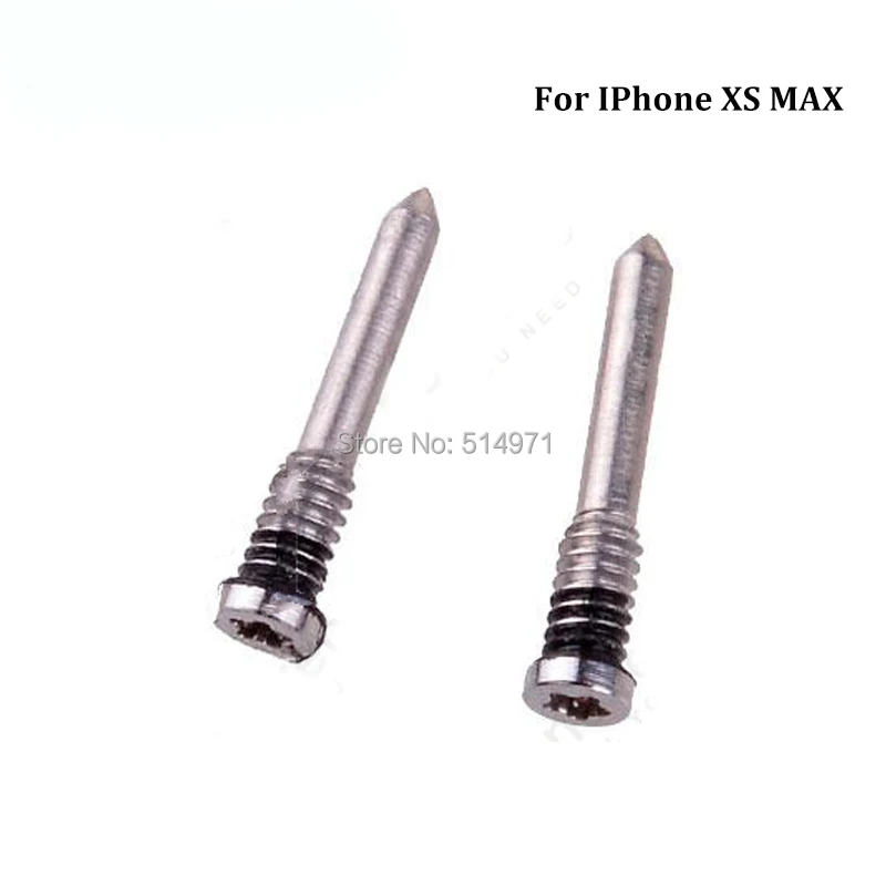 Novecel 2 шт зарядный порт Винт Набор для iPhone X XS Max Запасные части черный серебристый