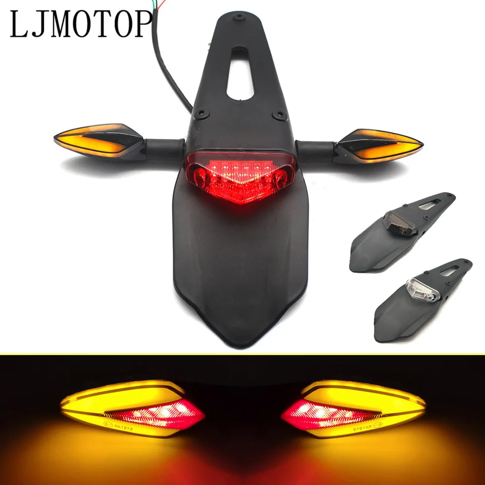 Заднее крыло для мотоцикла и стоп-Стоп задний светильник 12 В светодиодный газа EC2T