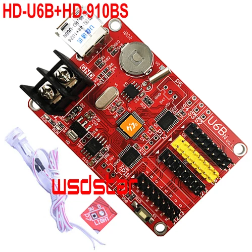 HD U6B + 910BS датчик яркости 1024*48 для P10 Светодиодный модуль/P10 светодиодный дисплей