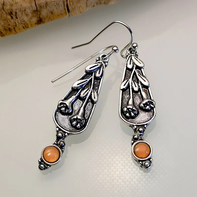 Винтажные серьги для женщин богемные этнические медные цветные двойные