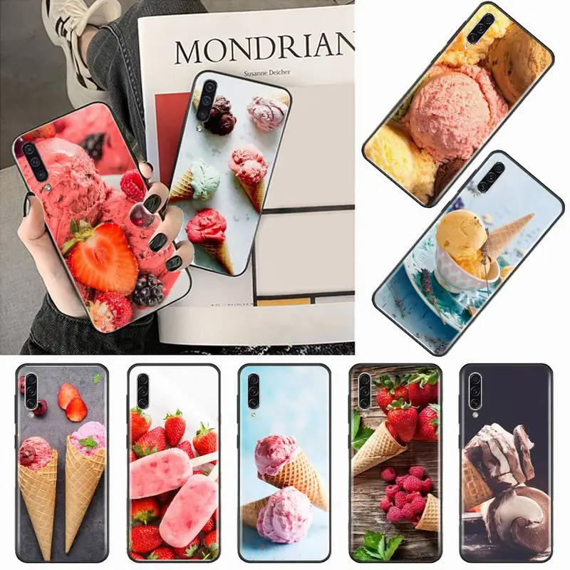 

Delicious Ice Cream pattern Phone Case For Samsung galaxy A S note 10 7 8 9 20 30 31 40 50 51 70 71 21 s ultra plus