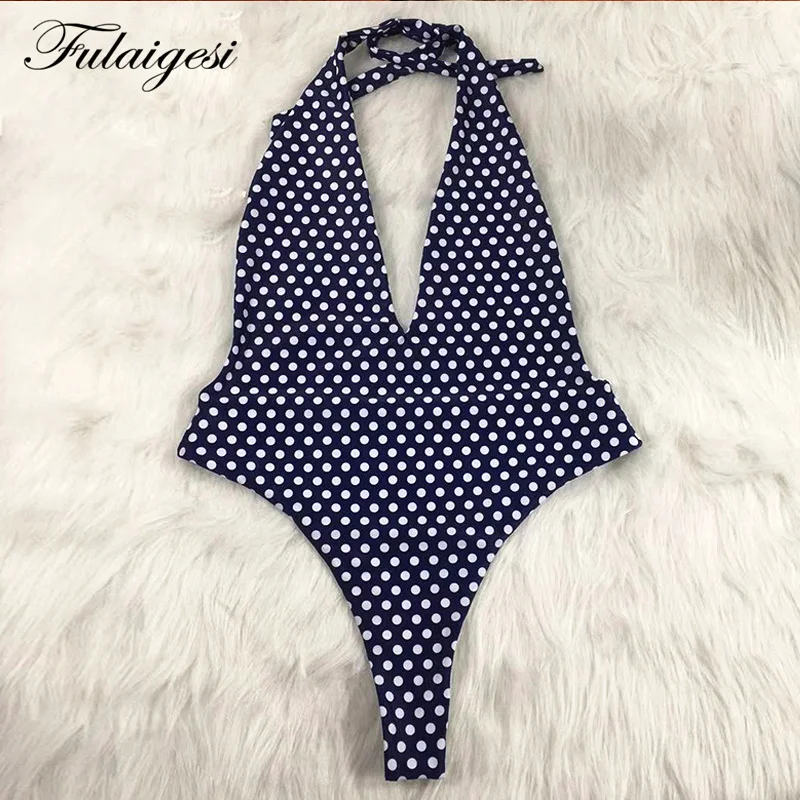 Fulaigesi Цельный купальник с открытой спиной купальный костюм в горошек женский пуш