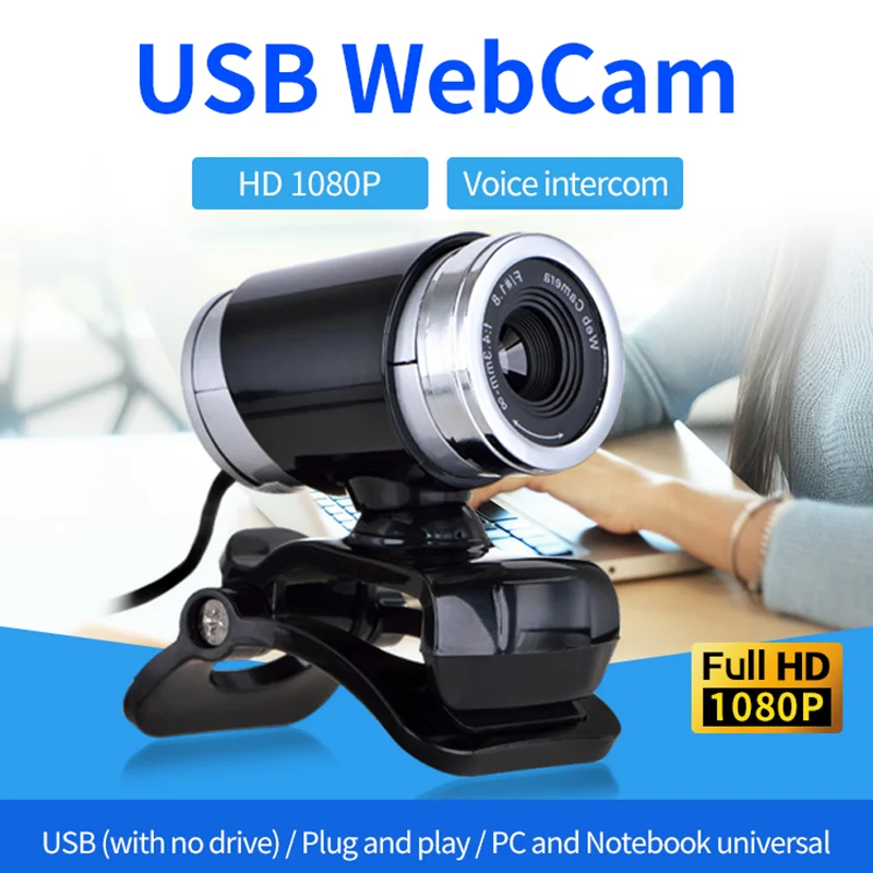 

Webcam HD Desktop Laptop PC Web Camera 720p with Microphone USB Plug and Play Teaching Live Conference Computer Cameras HD1080p