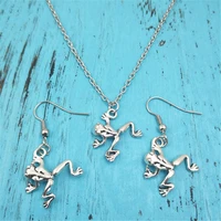 frog animal vintage earring necklace sets jewelry set antiquefashion women christmas birthday girl gifts