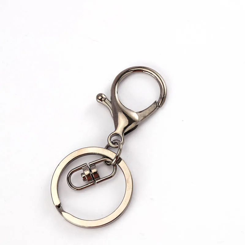 Gumblack buckle 10 шт./лот 30 мм Сплит Брелок Бронзовый родиевый золотой цвет карабины крючок для ключей брелки застежки для DIY Брелки изготовление - Цвет: Gumblack buckle