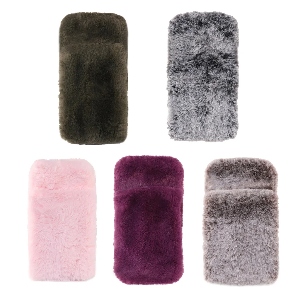 Мягкий плюшевый чехол для телефона милый Модный зимний ударопрочный Меховой Xiaomi