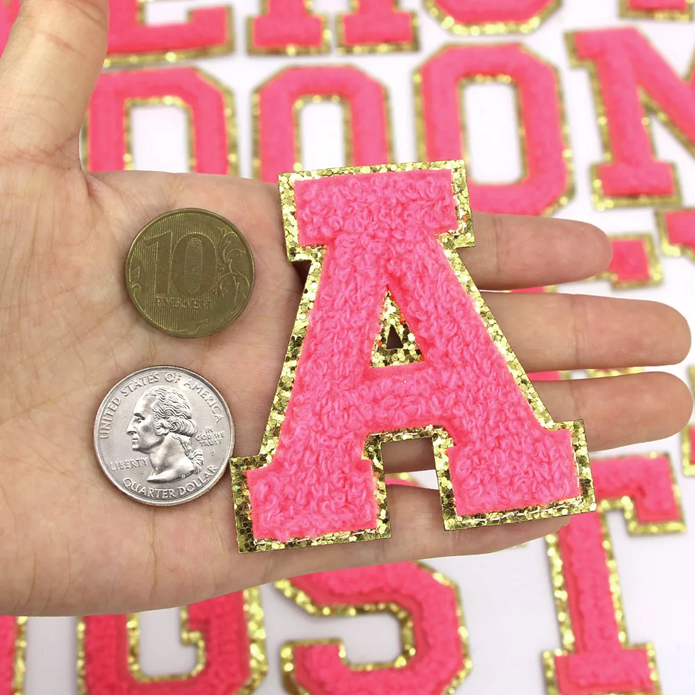 1 шт. роза искусственная шениль английские буквы термоклейкие нашивки для одежды