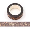 NEW 1 Roll 10M Diary decorating Foil Diamond Moon Stars and Leaves DIY  Journal Adhesive Masking Tape Cute Stationery 2