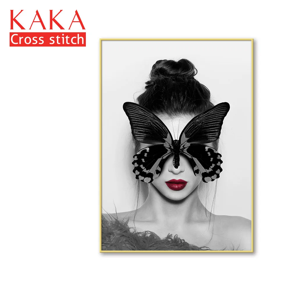 

Наборы для вышивки крестом, наборы для рукоделия с печатным рисунком, холст 11ct-для домашнего декора, картина, полный портрет, NCKP051