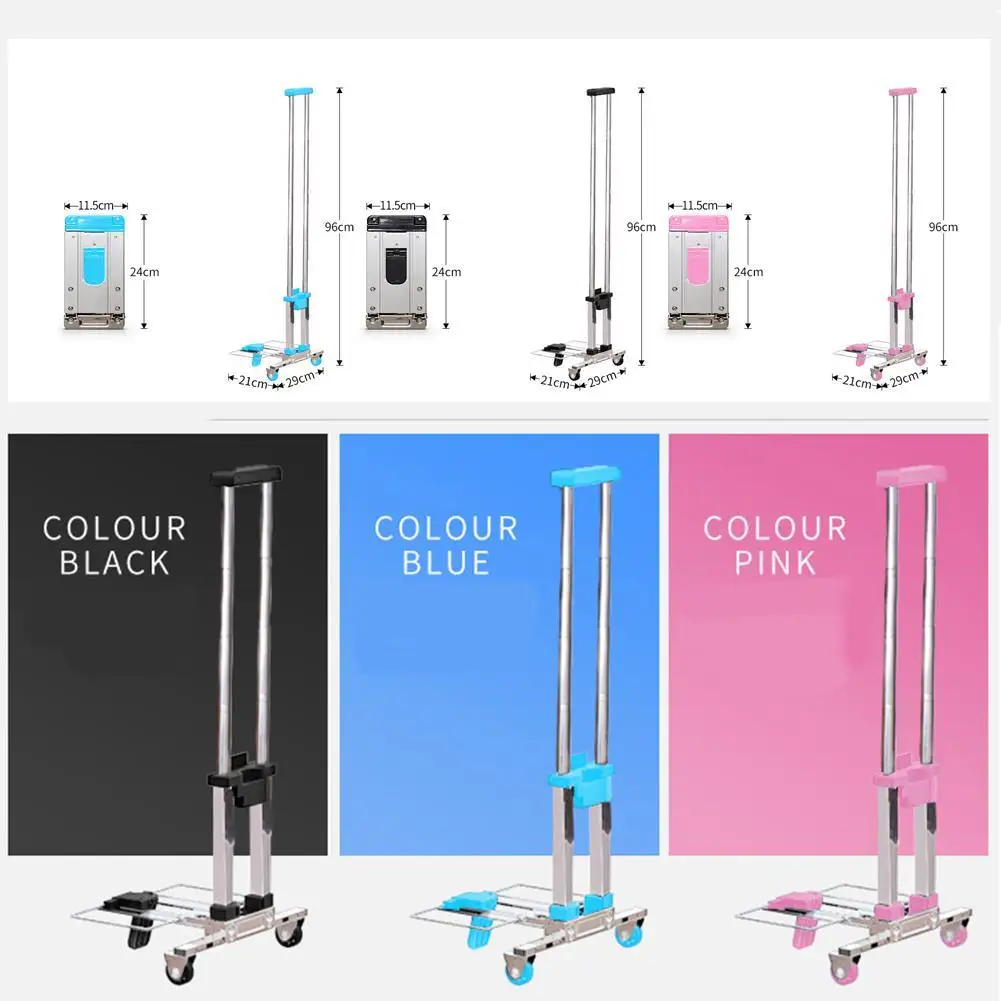 

Mini Grocery Shopping Carts Foldable Portable Trolley For Household Shopping To Carry Luggage Trolley Home Use