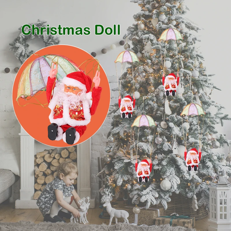

Electric Santa Claus Parachute Somersault Christmas Decoration Toy