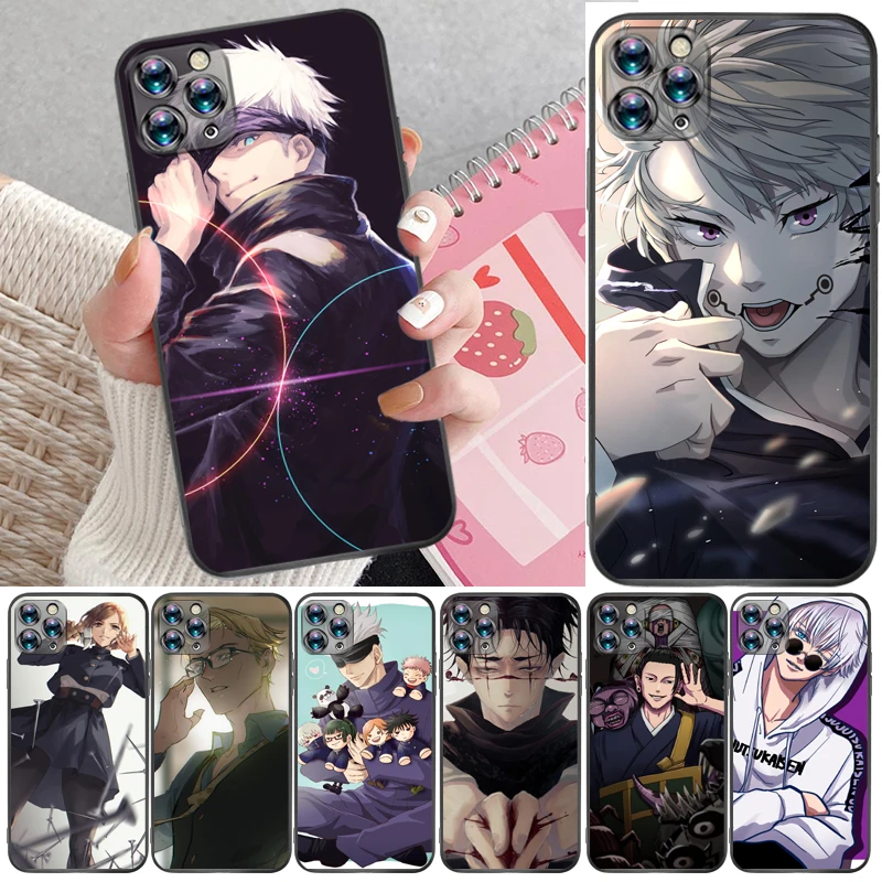 

Jujutsu Kaisen Sukuna Yuji Itadori Fushiguro Megumi Satoru Gojo Phone Case For iPhone 11 Pro Max Carcasa Cases Back Cover Coque