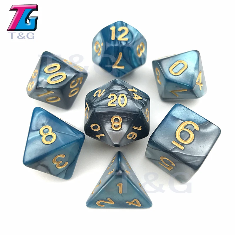 Зеленые и черные игральные кости DND Die игрушки для взрослых детей пластиковые