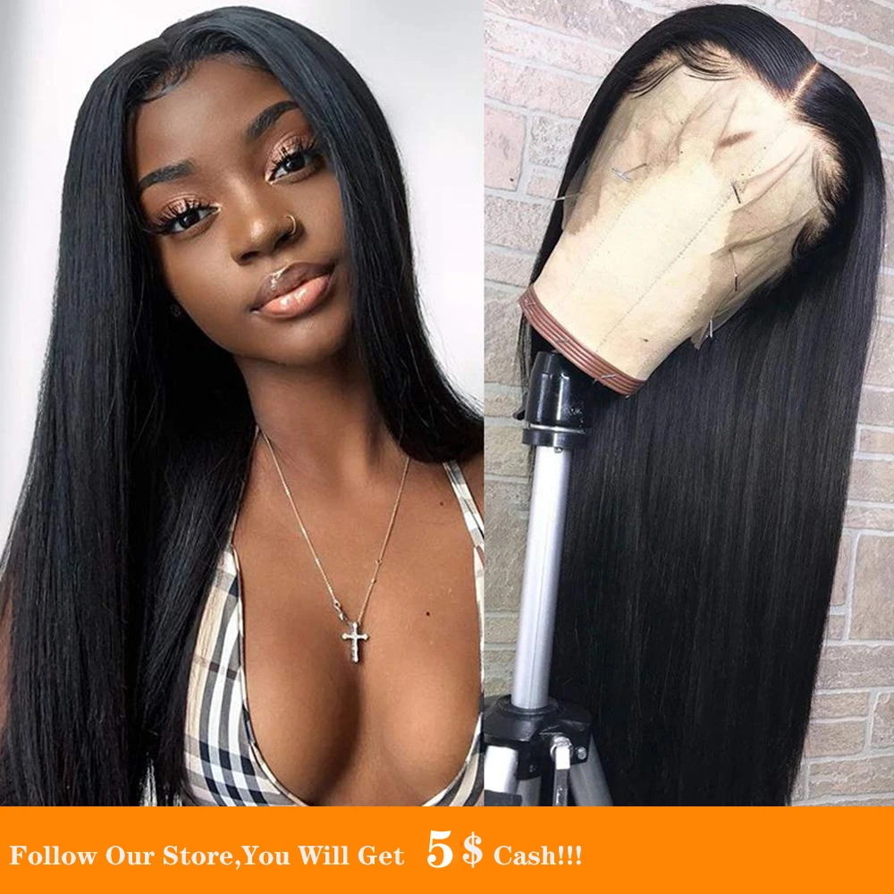 Черные синтетические кружевные передние парики с детскими волосами конский