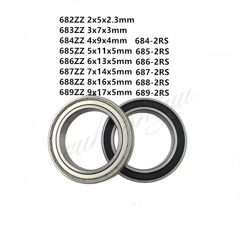 5-10pcs 682ZZ 683ZZ 684ZZ 685ZZ 686ZZ 687ZZ 688ZZ 689ZZ Mini Bearing Metal Sealed Miniature Ball Bearings | Строительство и