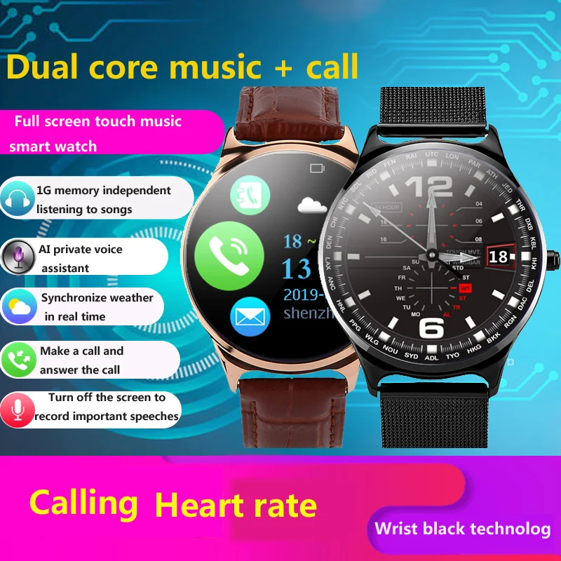 2019 Smartband водонепроницаемый браслет Bluetooth Вызов кровяное давление AI Siri спортивные