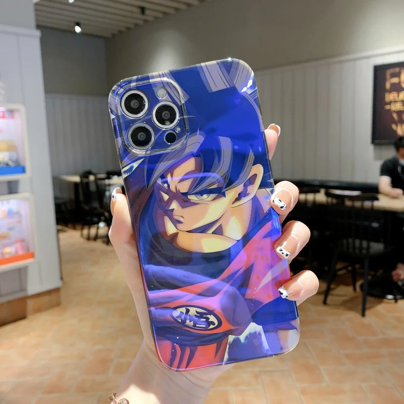 Силиконовый чехол с синим изображением дракона для iPhone 13 Pro Max 12 11 Xs Xr 7 8 Plus Gouku Emoticon