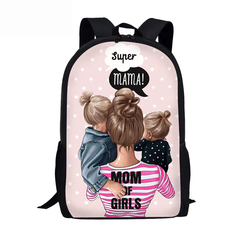 FORUDESIGNS/школьные сумки для супер мамы Harajuku Kawaii рюкзак для детей девочек Повседневный 3 шт. школьные сумки ортопедический рюкзак Mochilas - Цвет: HMA170C