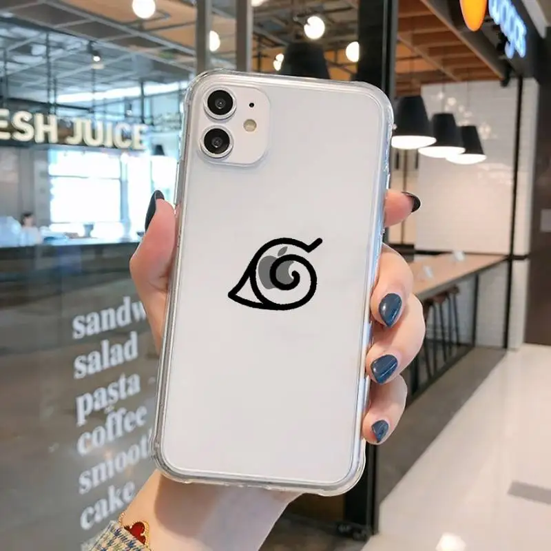 

Naruto logo sign Phone Case Transparent for iPhone 11 12 mini pro XS MAX 8 7 6 6S Plus X 5S SE 2020 XR