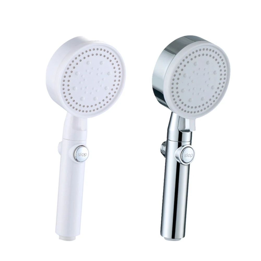 

High Pressure Shower Header ABS Purification Water Filter Spray Nozzle 4 Gears Adjustment Free Bracket Hose Bathroom Tools