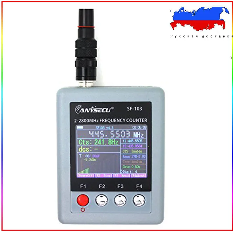 ANYSECU Портативный счетчик частоты SF-103 иди и болтай Walkie Talkie “иди и частотомер 2Gen 2 МГц~ 2,8 ГГц SF103 для DMR и аналоговый двухстороннее радио