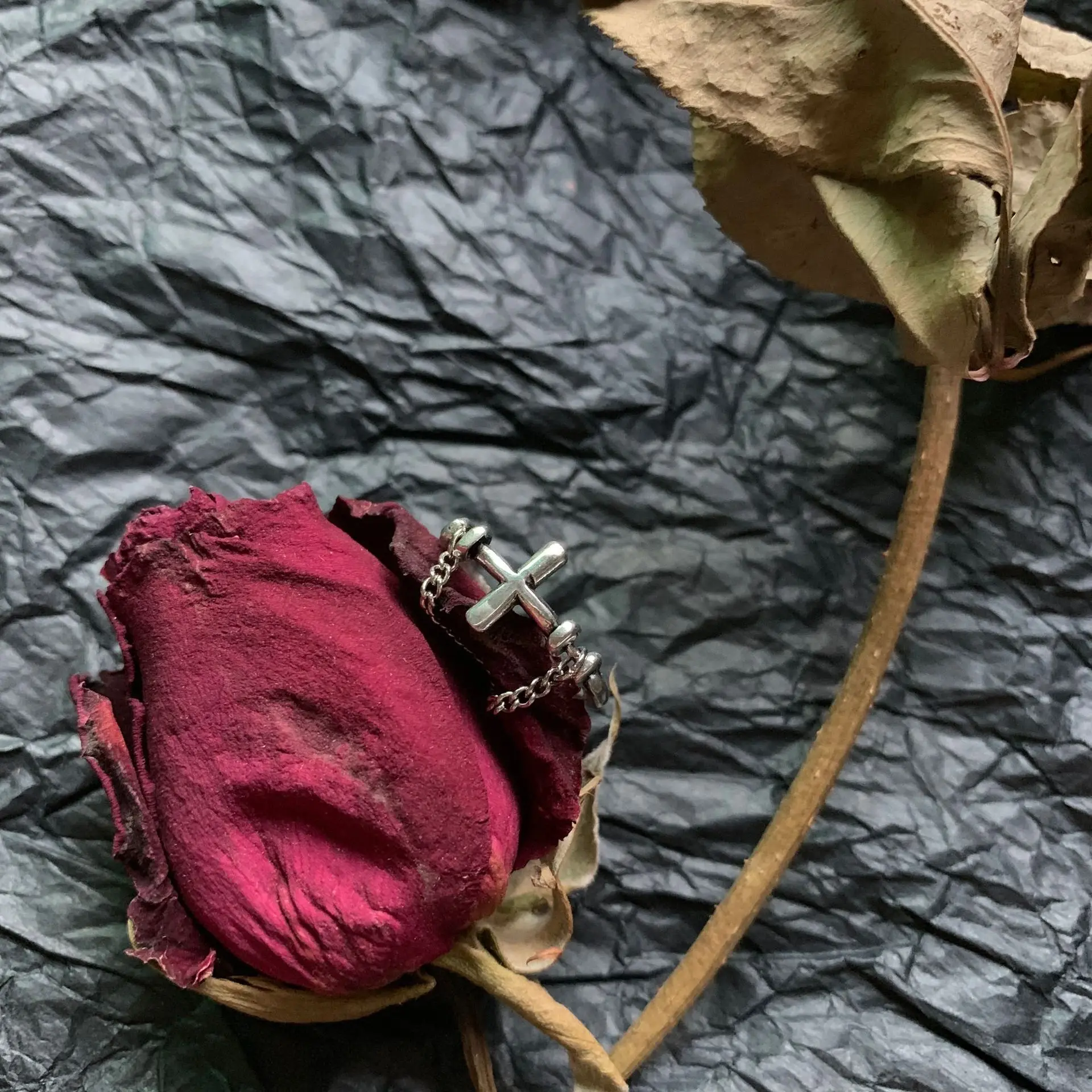 Хип хоп винтажные металлические панк цепи крест Открытый кольца ремень пряжка