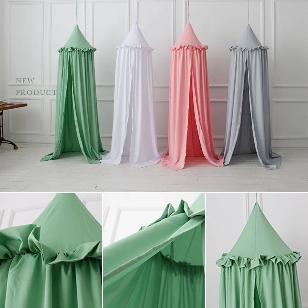

Play House Tents for Kids Canopy Bed Curtain Baby Hanging Tent Crib Children Room Decor Round Hung Dome Mosquito Net Bed Valance