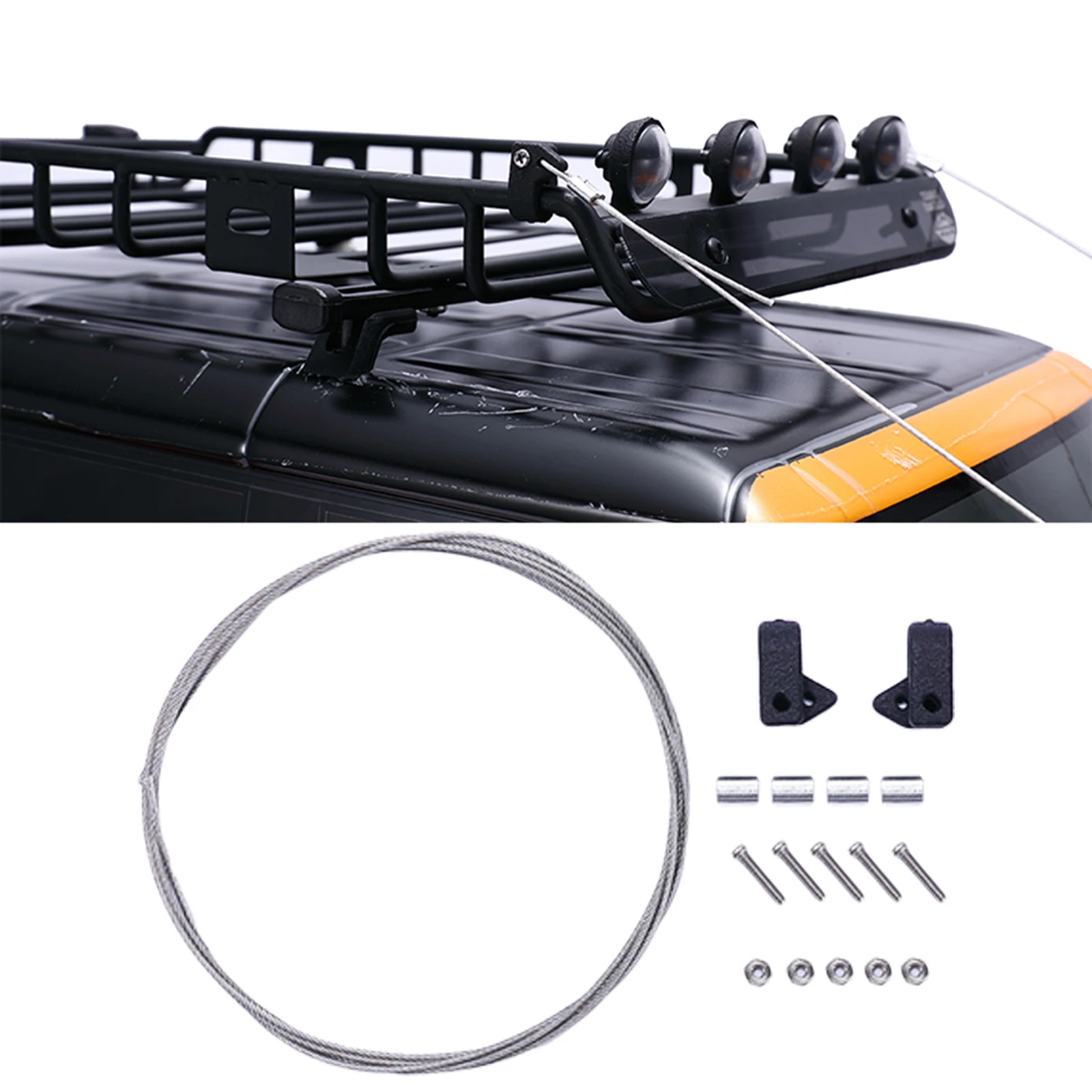 Автомобиль на радиоуправлении металлический передний Тяговый стальной трос