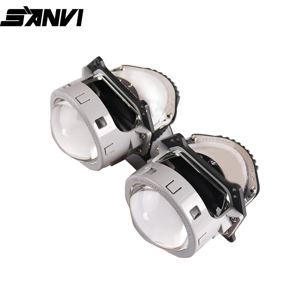 SANVI 2pcs A3 40W 5500K Авто би светодиодный проектор Объектив фара 12V Высокий/Низкий Луч светодиодный проектор фара HID Галогенная замена