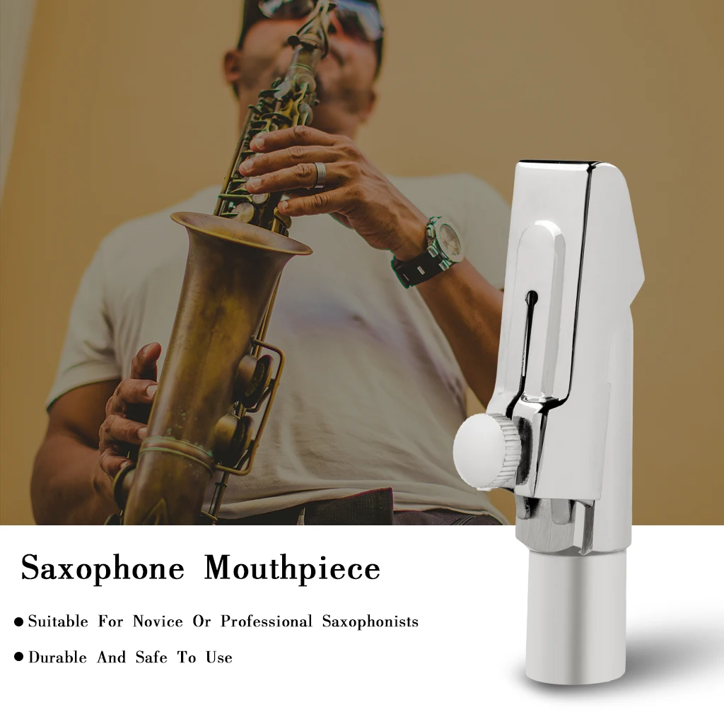 NAOMI Alto Sax Saxophone Metal Mouthpieces w/ Cap And Ligature 7# Balanced& Clear Sound Ideal For Professionals And Beginners enlarge