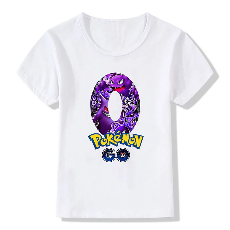

Pokemon Kids Modal T-shirt Gengar Number 1-9 Print T Shirt Birthday gifts For Children Boys Girls Costumes Clothes Tops Toddler