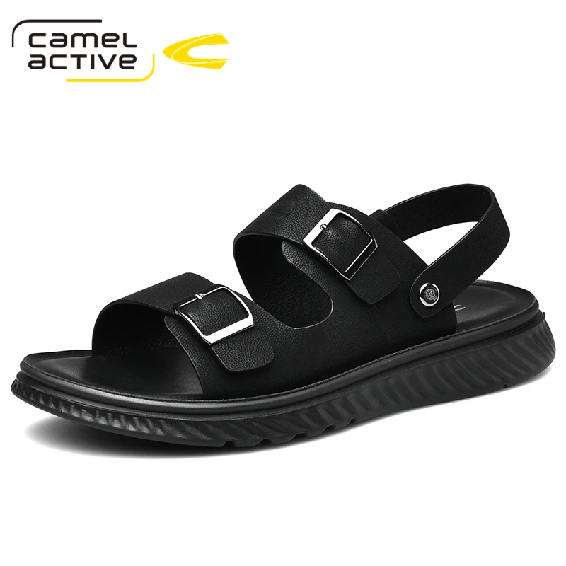 Camel Active 2021 New Summer Shoes Fashion Sandals Style Split Leather Male Men Casual For Man | Обувь