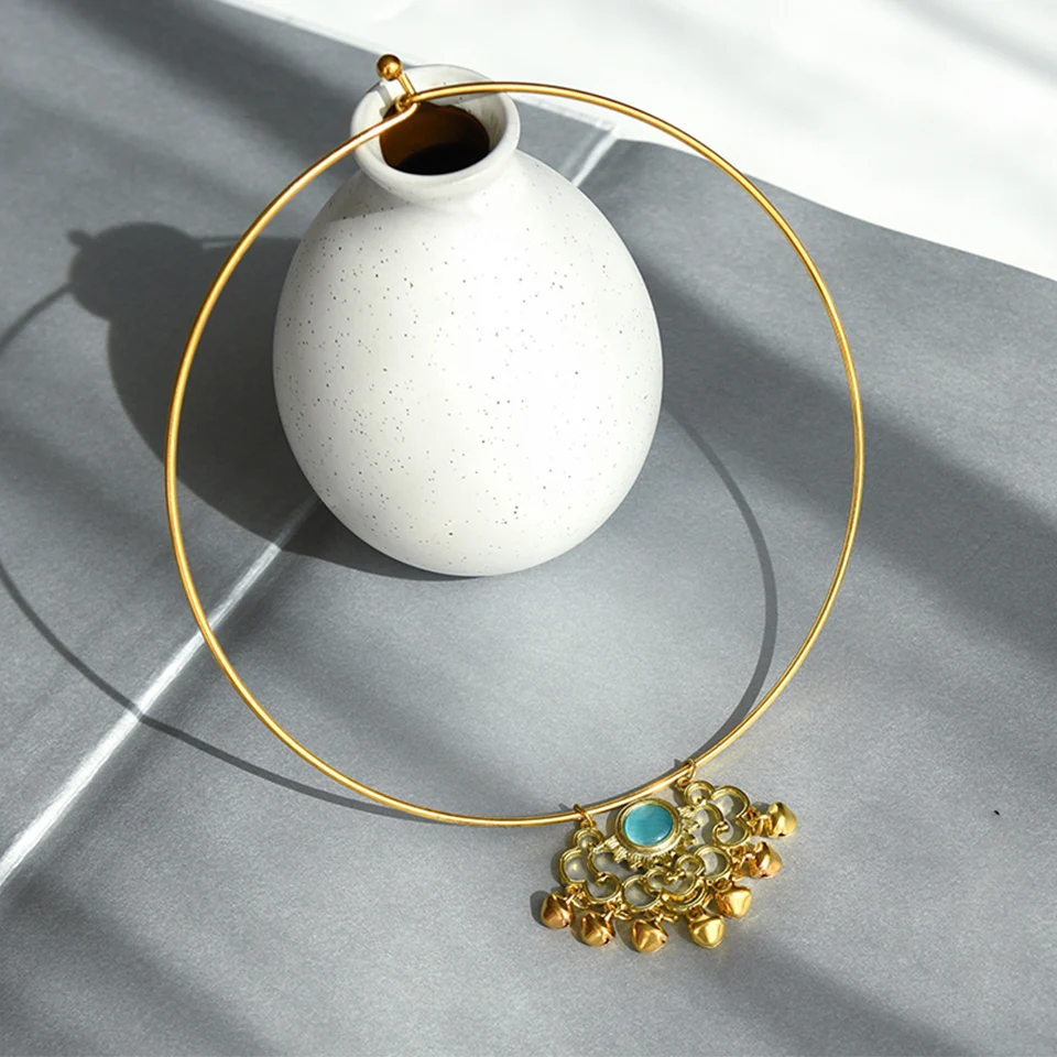 

YYOUFU Collars Ming Chinese Clothing Accessories Antique Necklace Tassel Pendant Maiden Costume Costume Girl