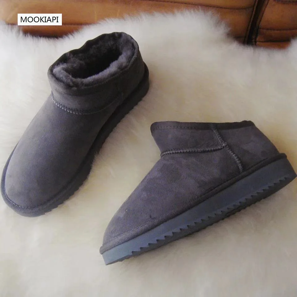Новые австралийские женские зимние ботинки из овчины и меха в 2019 короткие 100% чистой шерсти на