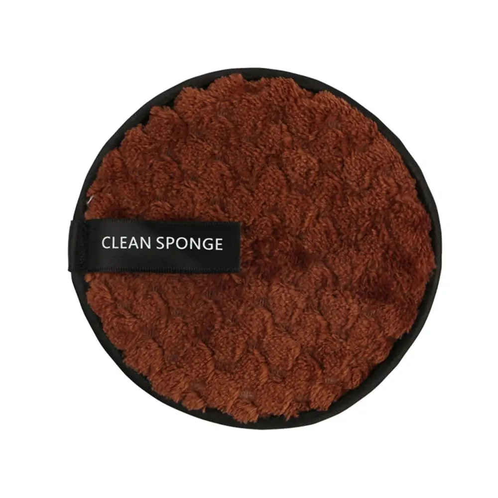1pc Brown Модные виды очищающих подушечек для макияжа, мягкие многоразовые подушечки из бамбукового волокна, моющиеся подушечки для лица и глаз, инструменты для красоты - Цвет: 1pc Brown