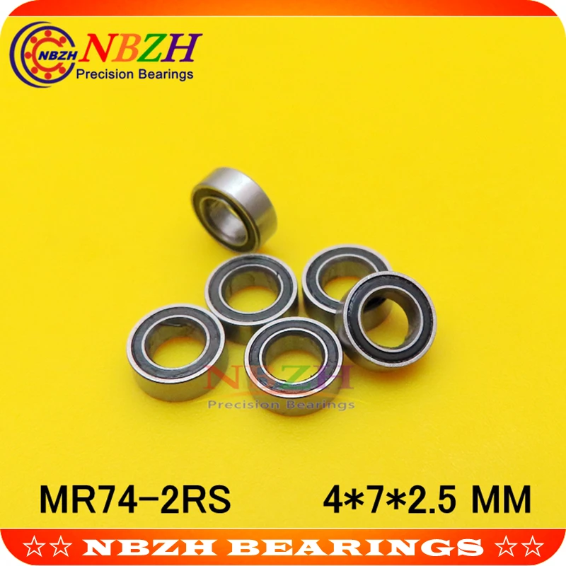 NBZH MR74ZZ MR74-2RS SMR74ZZ SMR74-2RS 4X7X2,5 мм Глубокие шаровые подшипники MR74/L-740 ZZ MR74 RS MR74-2RS