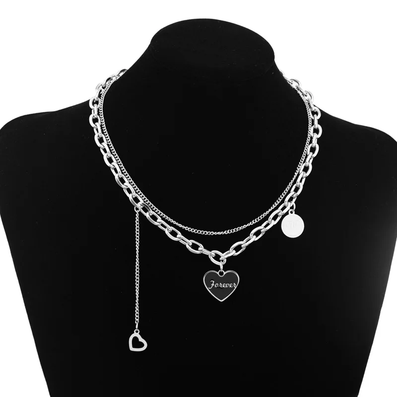 

2021 Temperament Fashion Chain Men Necklace Classic Stainless Steel Chain Necklace For Men Jewelry Gift Couples Silver Chain