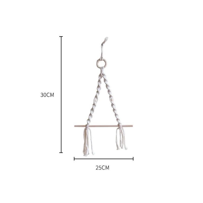 Подвесная вешалка для макраме полка-органайзер ручной работы в стиле бохо