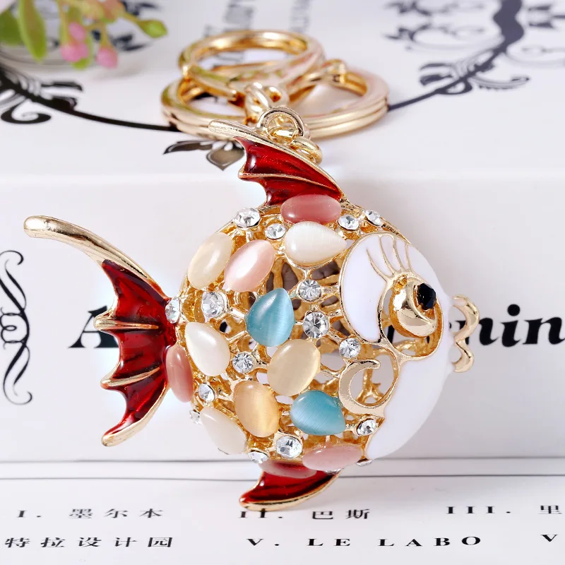 Китай онлайн продажа кулон в форме рыбы брелок с украшением виде кристаллов