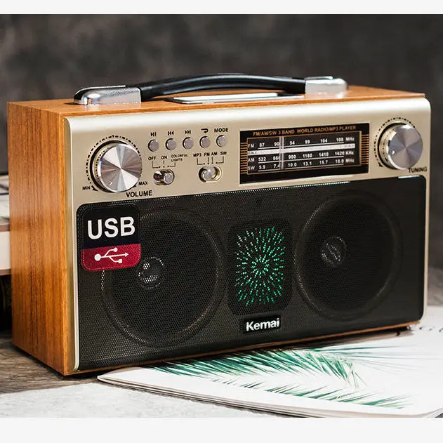 Высококачественный портативный деревянный беспроводной Bluetooth-динамик в стиле