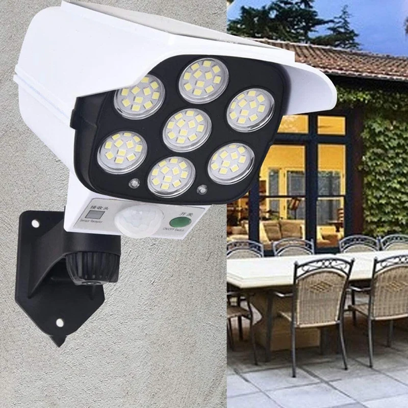 

Solar Wall Lights,Simulation Monitoring,Wireless Sensor Wall Light,for Garden,Porch,Patio Yard, Front Door, Garage Etc