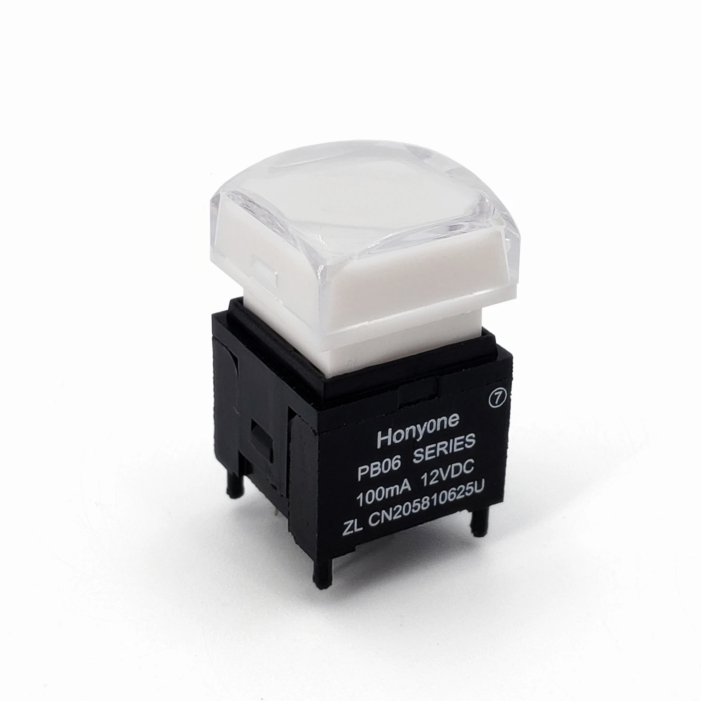 PB06 B Series Square 15*15mm Singal Color LED 4Pin SPST Momentary Self Return PCB Push Button Switch For Video Processor|Выключатели| |