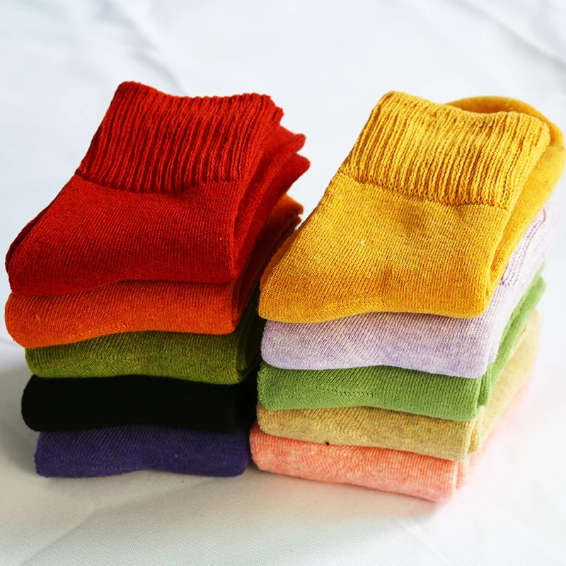 

New Winter Women's Thick Warm Cotton Fashion Casual Wool Towel Socks 5 Pair