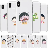 chibi maruko chan transparent phone case for poco f1 f2 f3 pro x3 m3 9c 10t lite nfc anime cover silicone prett mi 10 ultra co