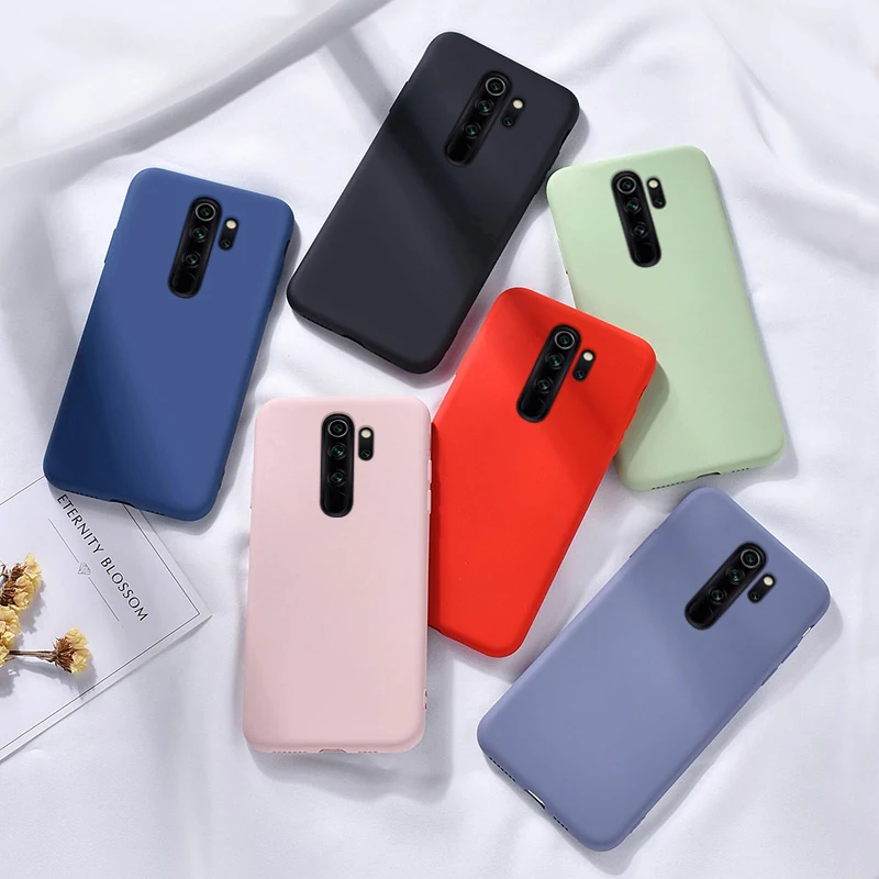 Чехол для Xiaomi Redmi Note 8 Pro жидкий силиконовый резиновый мягкий чехол Note8 чехлы