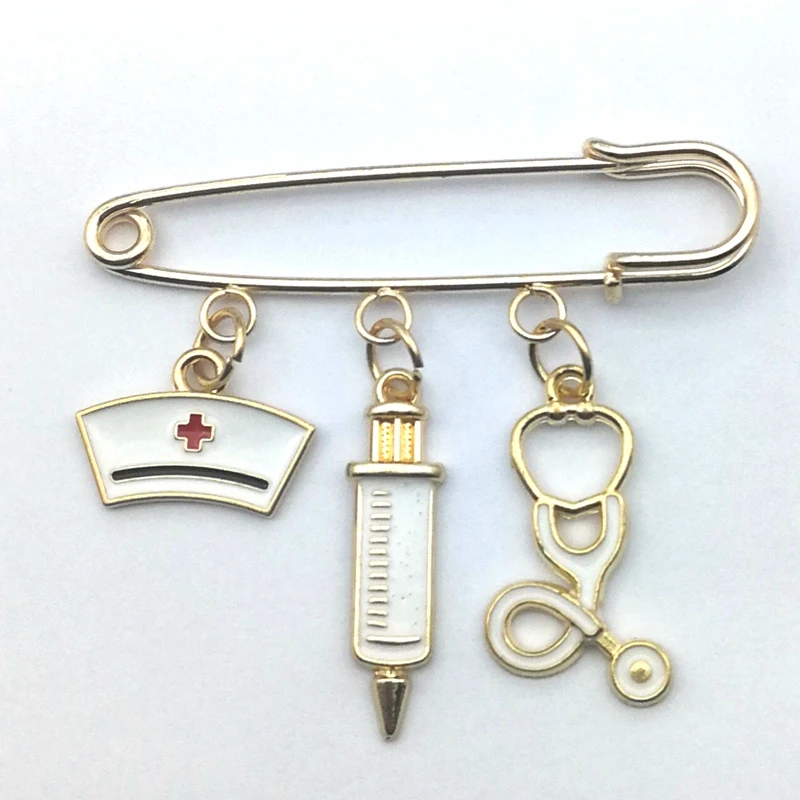 Новый дизайн брошь врач Медицинский инструмент стетоскоп шприц с маской