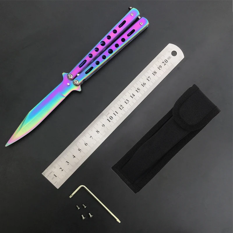 Складной тренировочный нож-бабочка для новичков CS GO портативный титановый